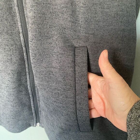 Izod Mens sleeveless sweater vest full zipper gray size large - Picture 4 of 7